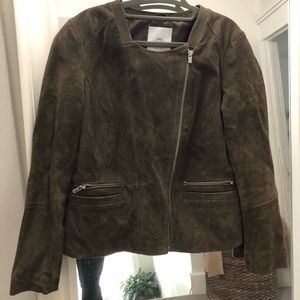 MANGO suede motorcycle jacket